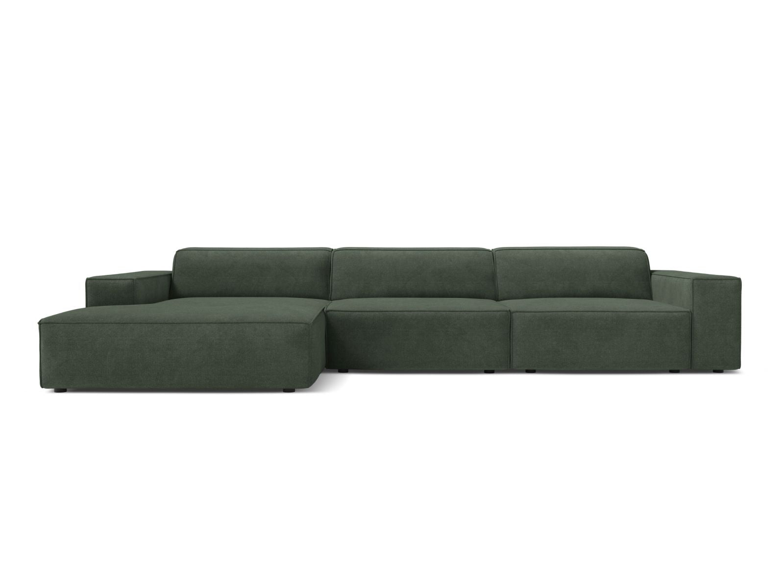 Jodie Modular Corner Sofa, 4 Seats, 284x162 cm — Moss Green / Left