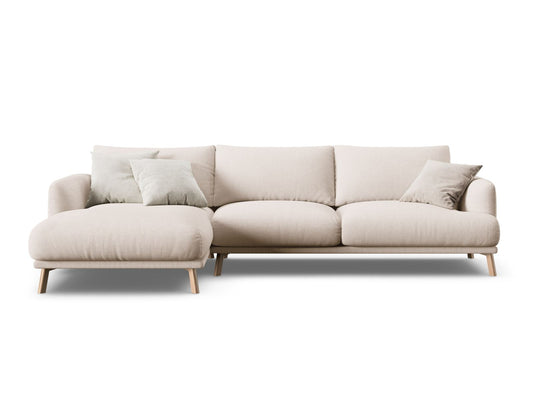 Naomi Corner Sofa, 4 Seats, 285x170 cm — Beige / Left
