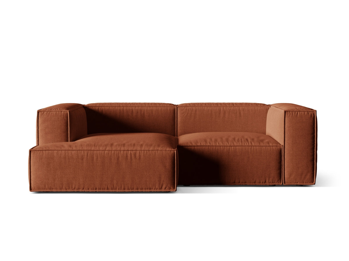 Nuria Modular Corner Sofa, 3 Seats, 252x147 cm — Brick / Left