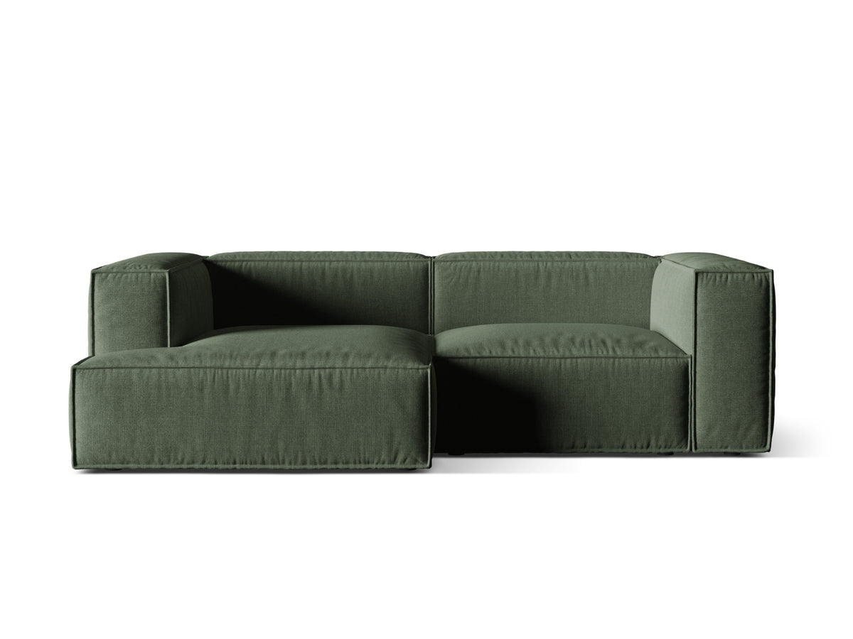 Nuria Modular Corner Sofa, 3 Seats, 252x147 cm — Moss Green / Left