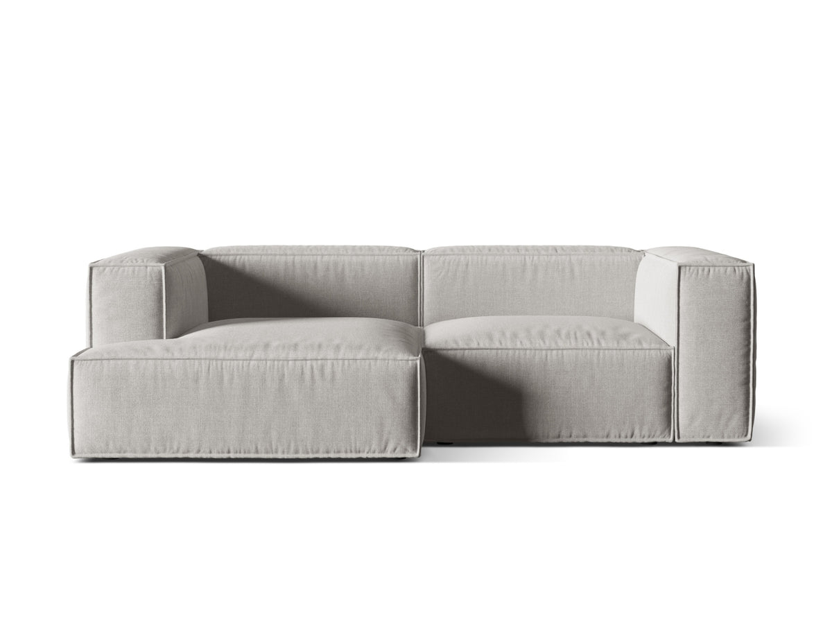 Nuria Modular Corner Sofa, 3 Seats, 252x147 cm — Light Grey / Left