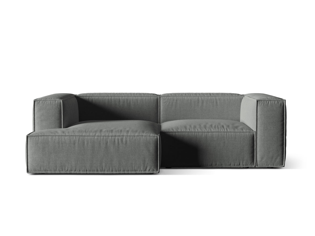 Nuria Modular Corner Sofa, 3 Seats, 252x147 cm — Grey / Left