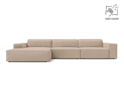 Ecksofa Samt Beige Jodie — Beige