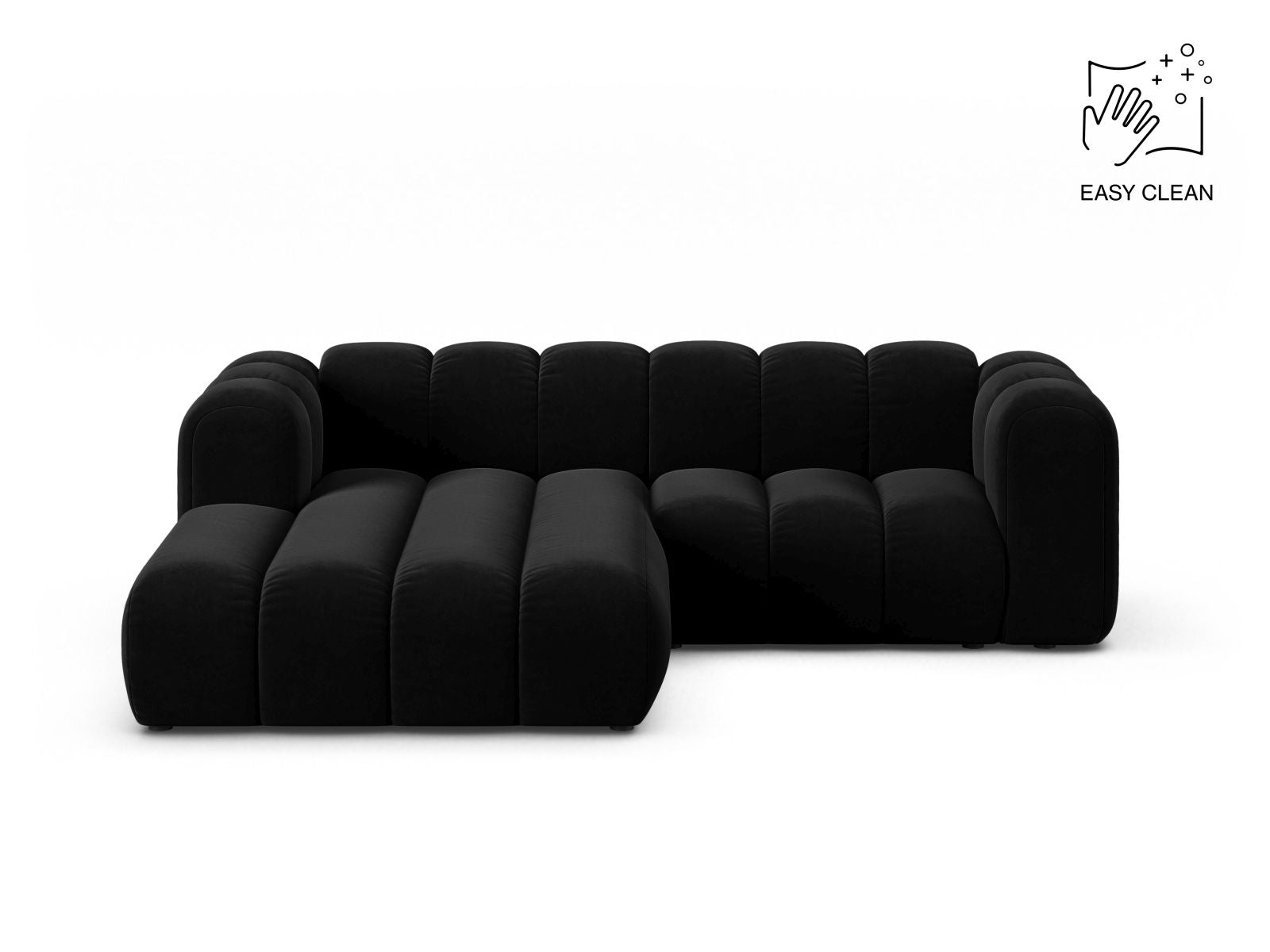 Lupine Modular Corner Sofa, 3 Seats, 230x177 cm — Black / Left