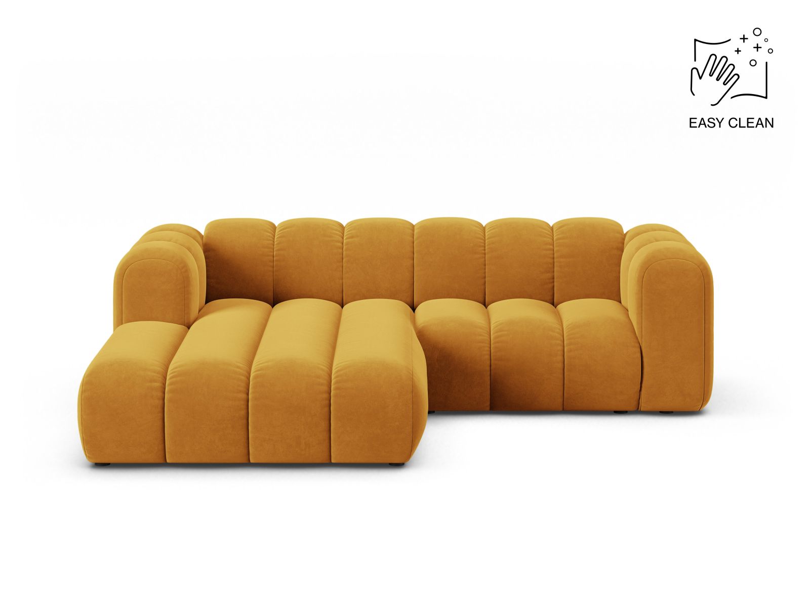 Lupine Modular Corner Sofa, 3 Seats, 230x177 cm — Yellow / Left