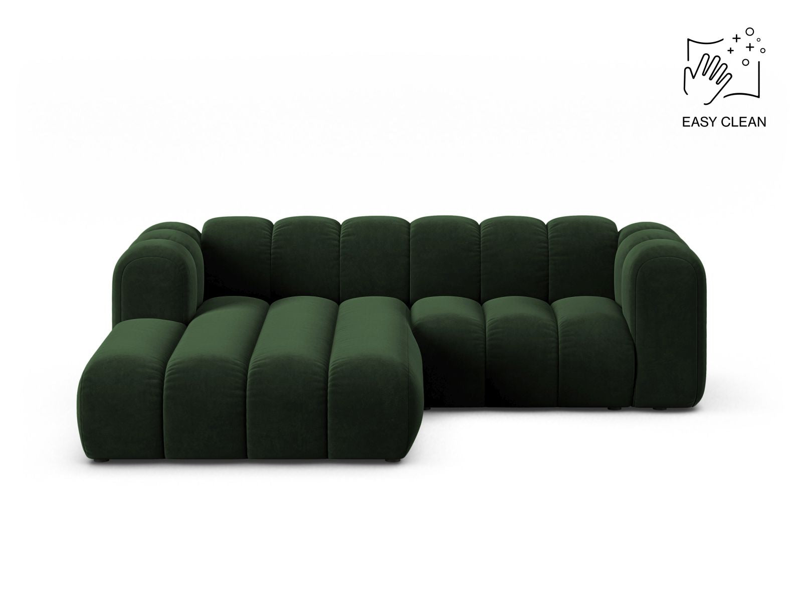 Lupine Modular Corner Sofa, 3 Seats, 230x177 cm — Bottle Green / Left