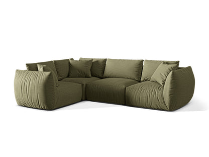 Ecksofa Strukturstoff Light Green Chris — Detailansicht