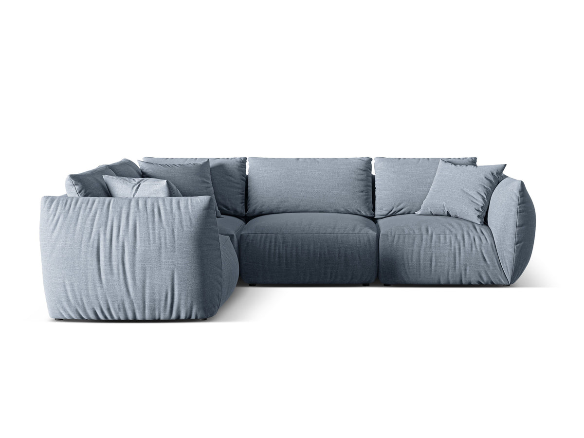 Chris Corner Sofa, 4 Seats, 295x210 cm — Muted Blue / Left