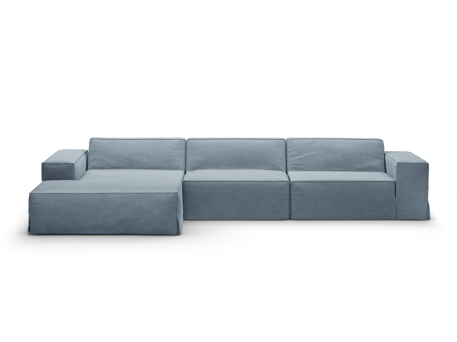 Jodie Modular Corner Sofa, 4 Seats, 284x162 cm — Muted Blue / Left