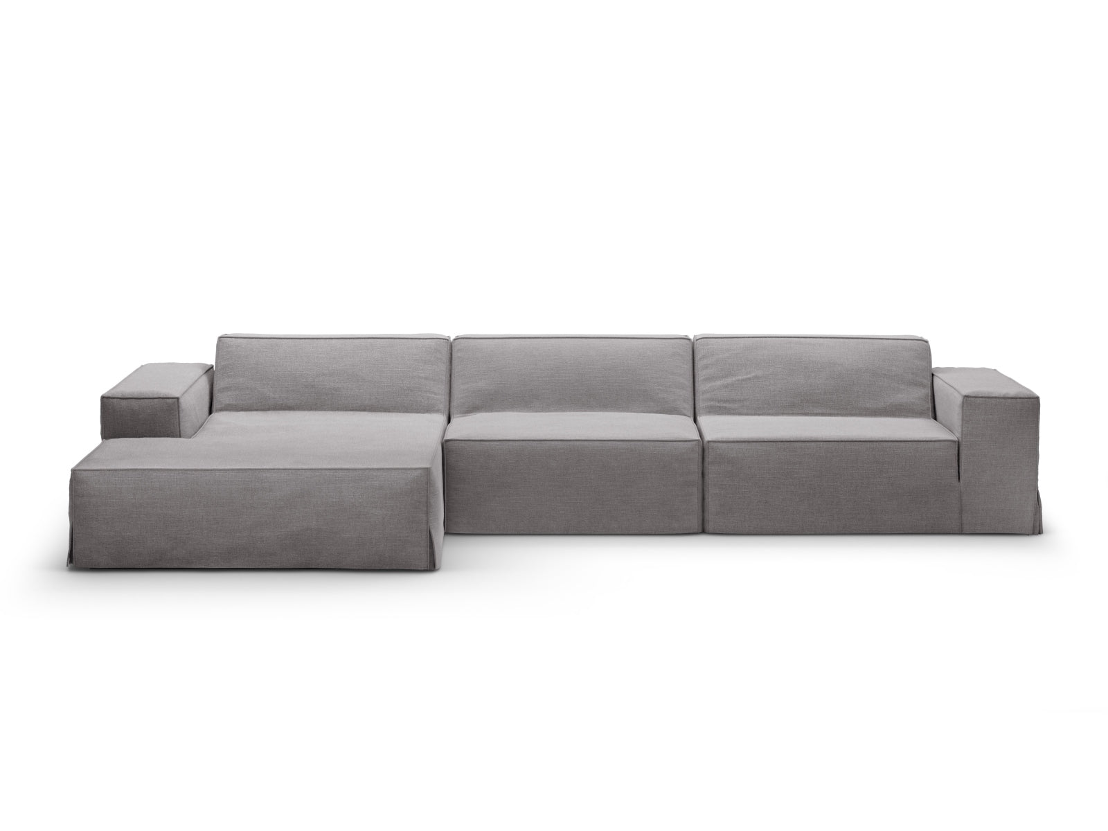 Jodie Modular Corner Sofa, 4 Seats, 284x162 cm — Warm grey / Left