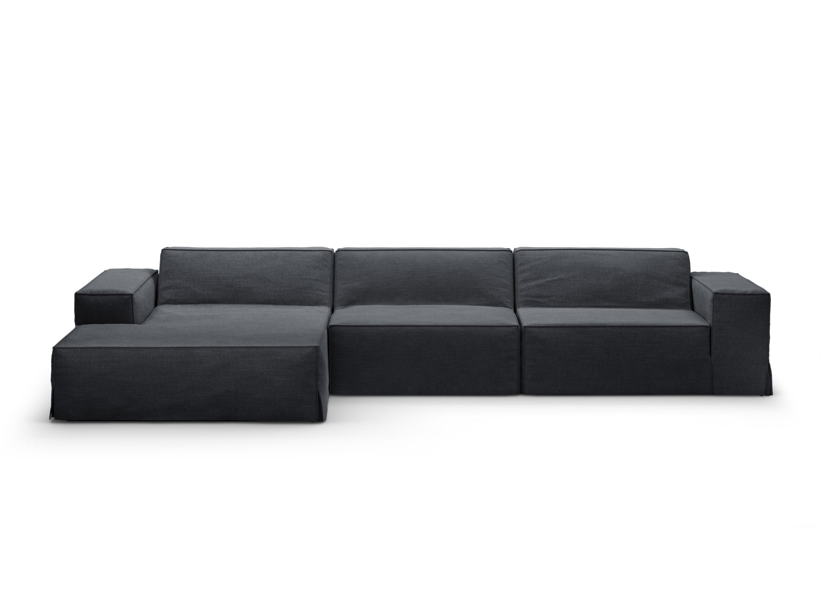 Jodie Modular Corner Sofa, 4 Seats, 284x162 cm — Grey And Blue / Left