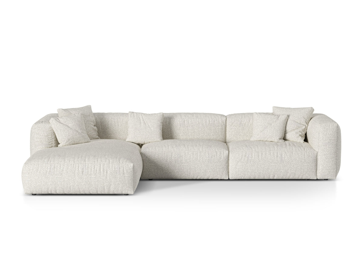 Martina Modular Corner Sofa XL, 3 Seats, 330x176 cm — Grey Beige Melange / Left