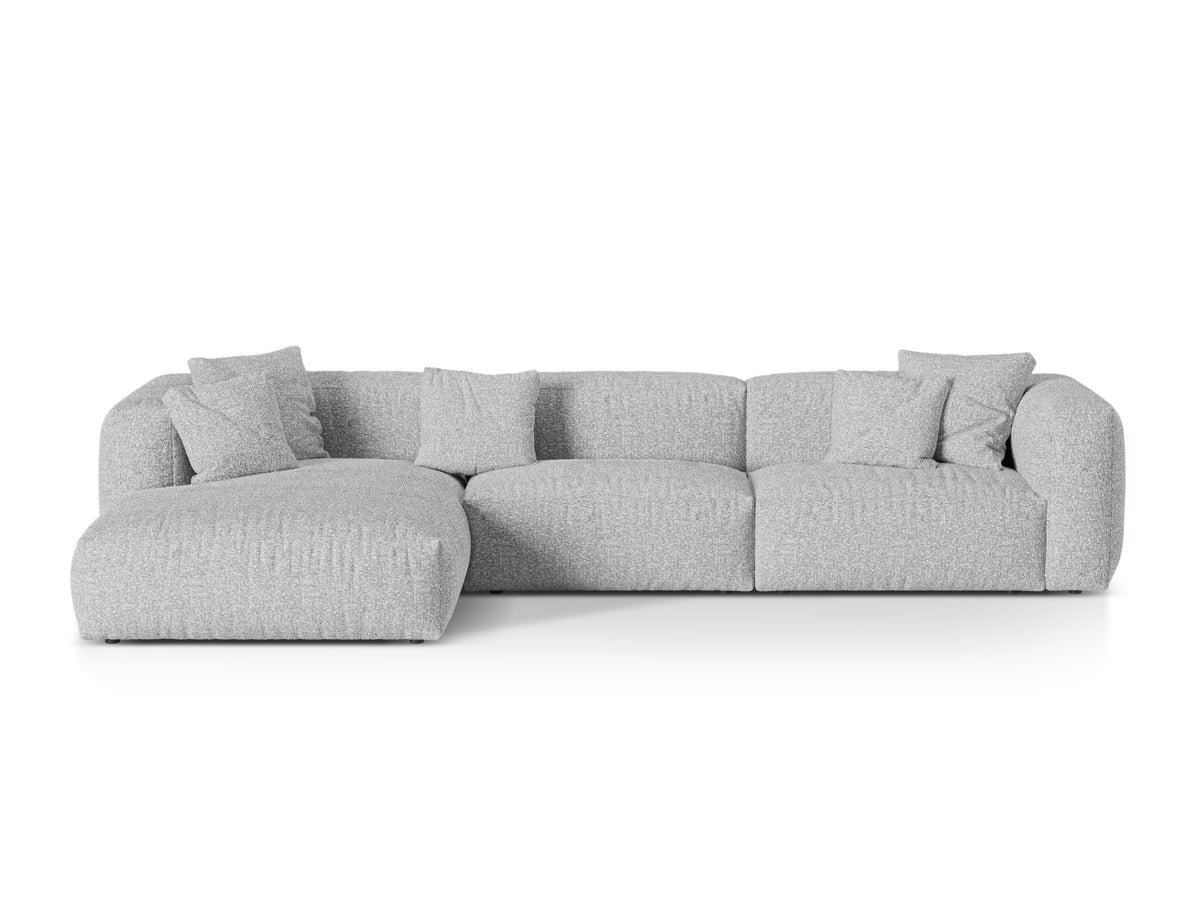 Martina Modular Corner Sofa XL, 3 Seats, 330x176 cm — Silver / Left