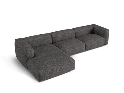 Ecksofa Bouclé Anthrazit Martina — Maße und Details