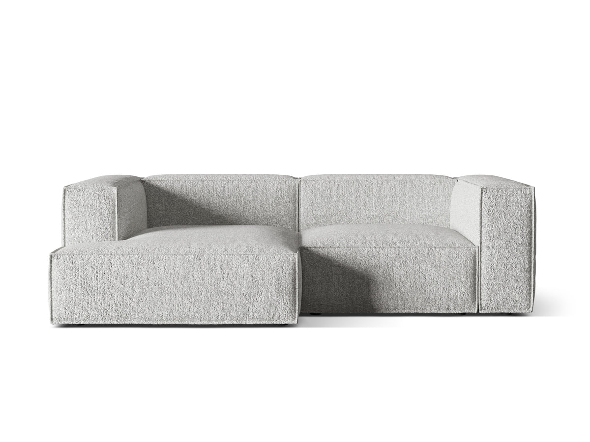 Nuria Modular Corner Sofa, 3 Seats, 252x147 cm — Silver / Left