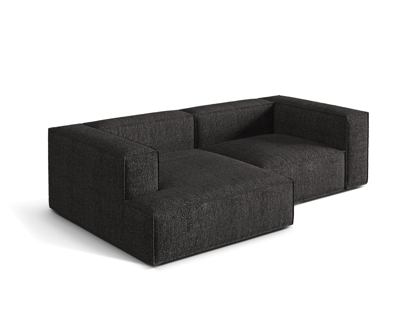 Ecksofa Bouclé Anthrazit Nuria — Detailansicht