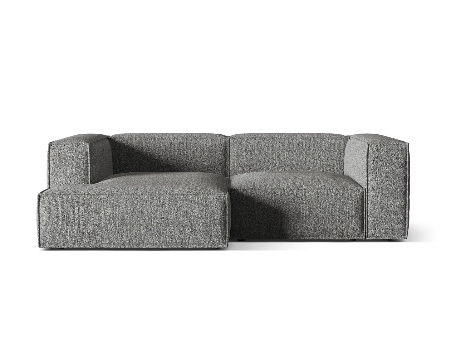 Ecksofa Bouclé Anthrazit Nuria — Graphite