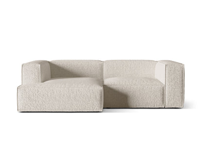 Ecksofa Bouclé Anthrazit Nuria — Beige