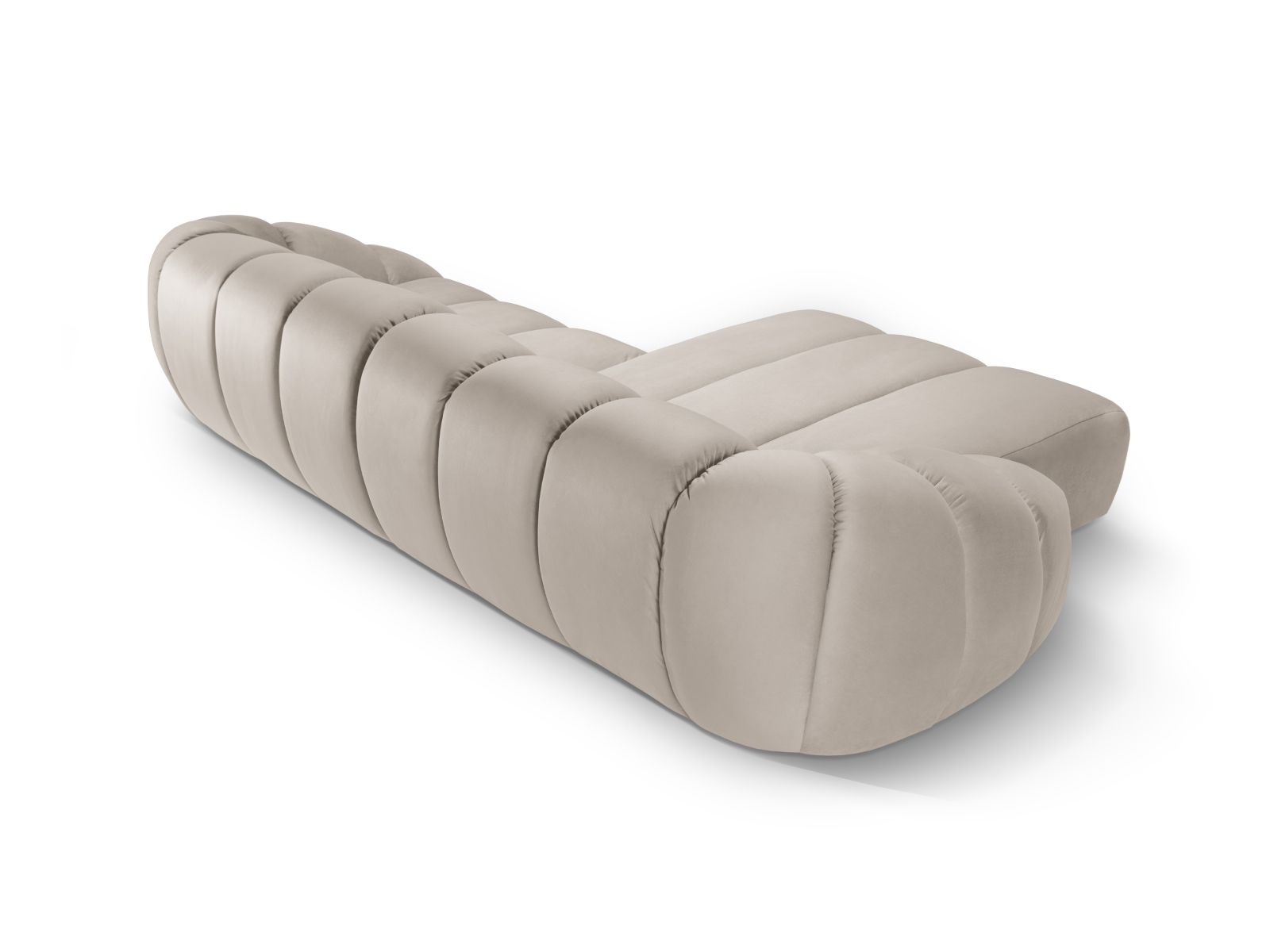 Ecksofa Samt Beige Diana — Detailansicht