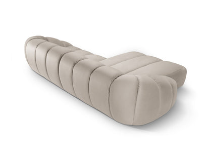 Ecksofa Samt Beige Diana — Detailansicht