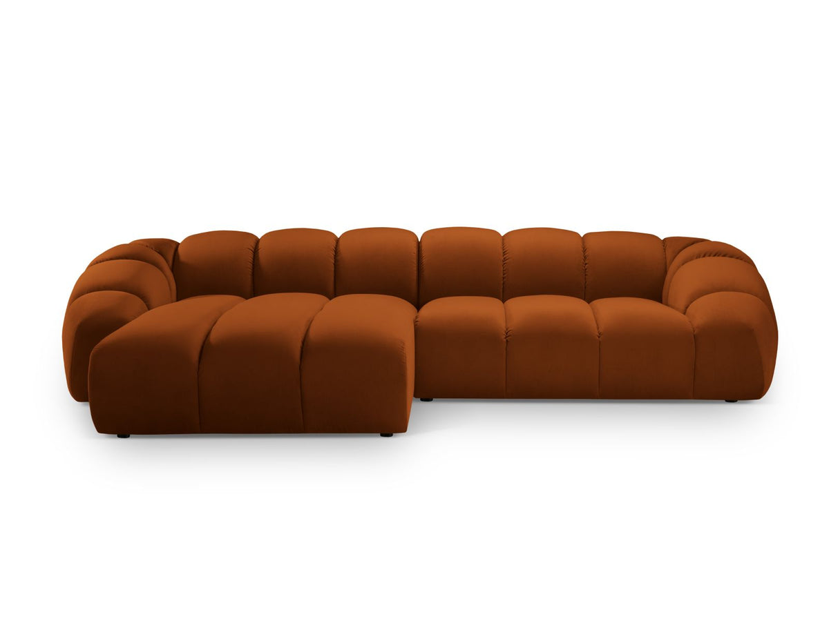 Diana Corner Sofa, 4 Seats, 334x182 cm — Terracotta / Left