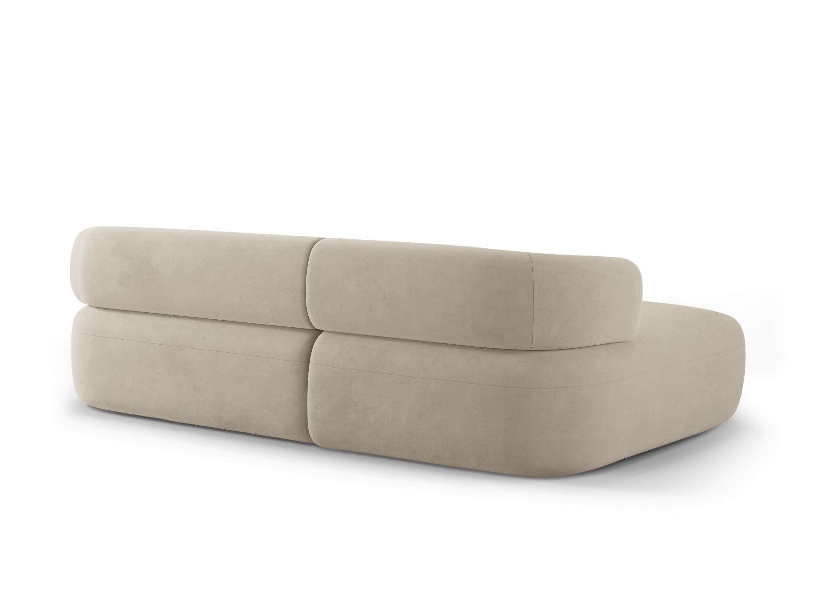 Ecksofa Samt Beige Jenny — Maße und Details