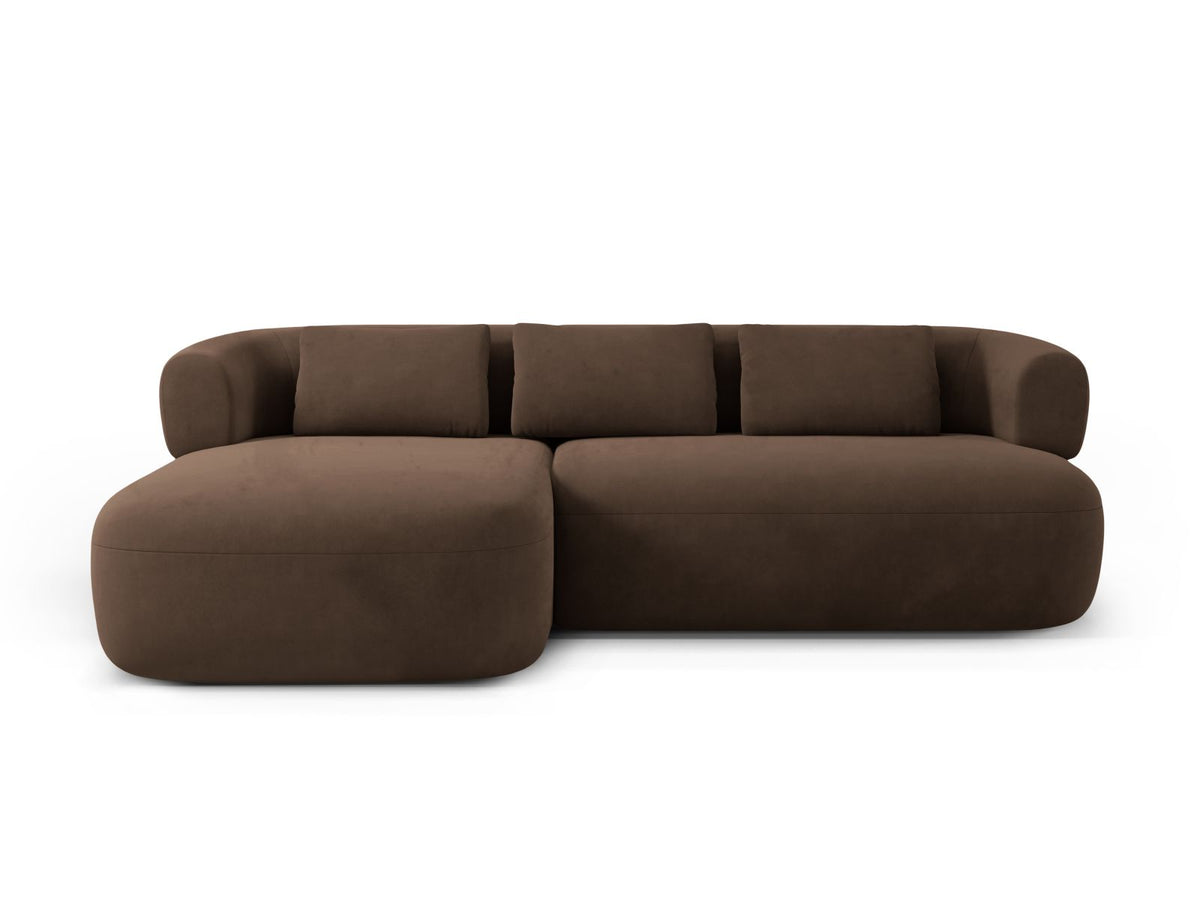 Jenny Corner Sofa, 5 Seats, 225x145 cm — Chocolate / Left