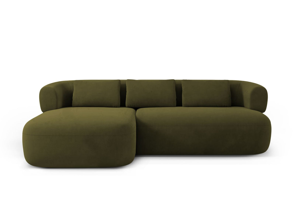 Jenny Corner Sofa, 5 Seats, 225x145 cm — Green / Left
