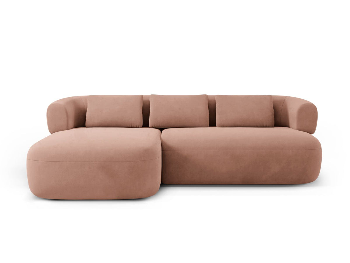 Jenny Corner Sofa, 5 Seats, 225x145 cm — Pink / Left