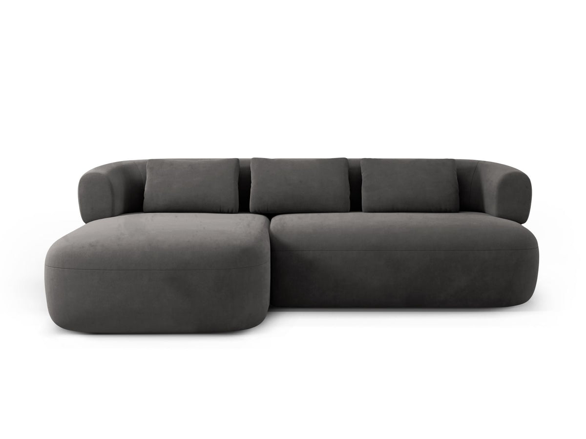 Jenny Corner Sofa, 5 Seats, 225x145 cm — Dark Grey / Left