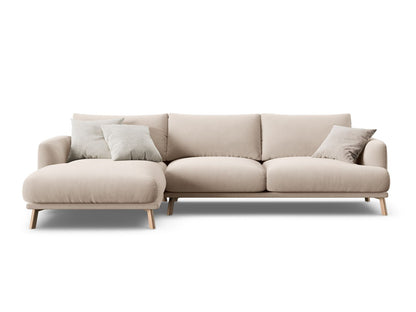Ecksofa Samt Beige Naomi — Beige