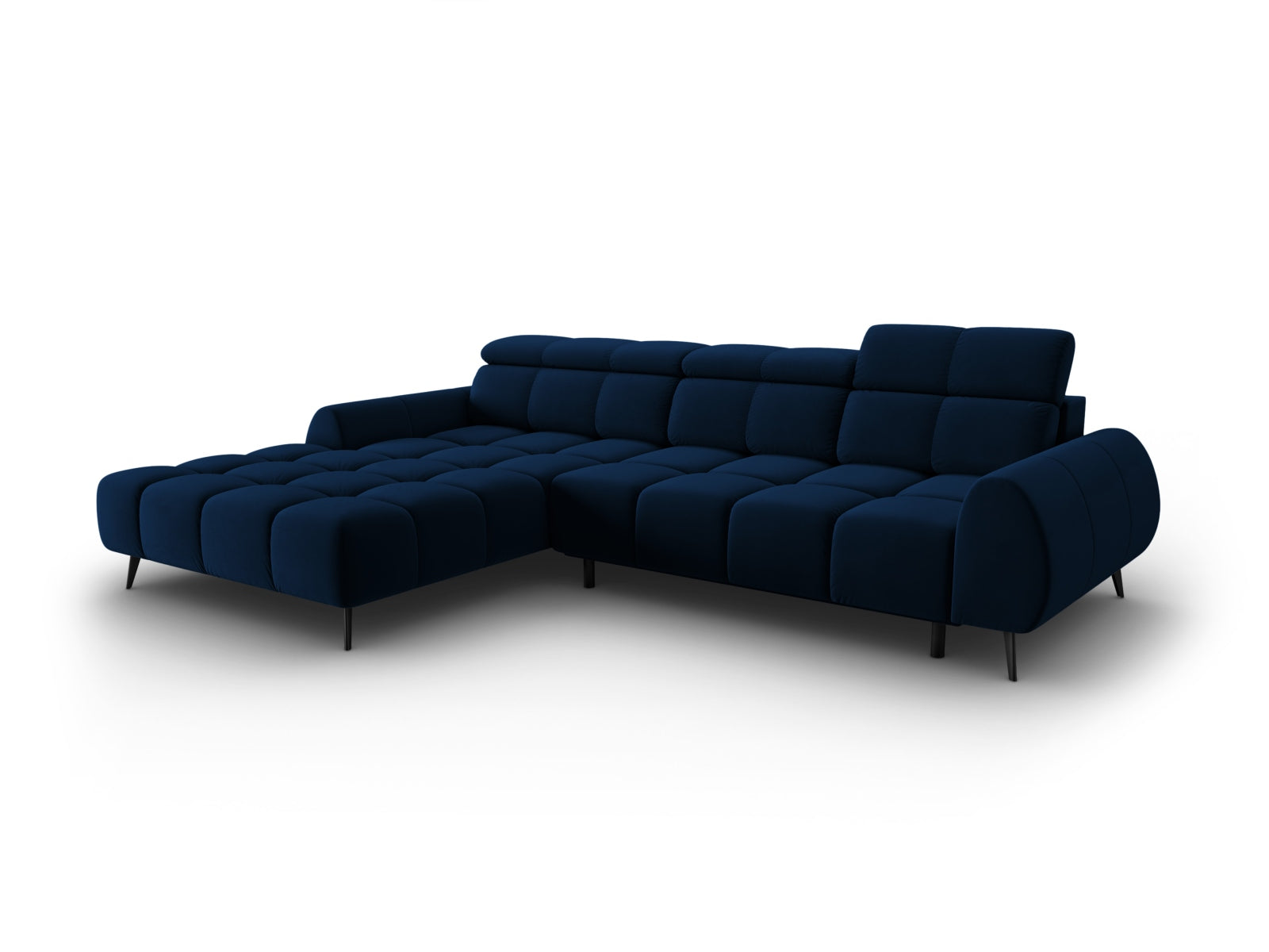 Alyse Electric Corner Sofa, 5 Seats, 295x188 cm — Royal Blue / Left