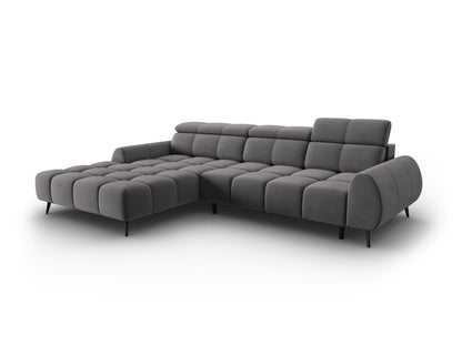 Ecksofa Samt Schwarz Alyse — Light Grey