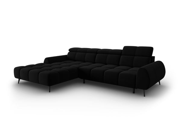 Alyse Electric Corner Sofa, 5 Seats, 295x188 cm — Black / Left