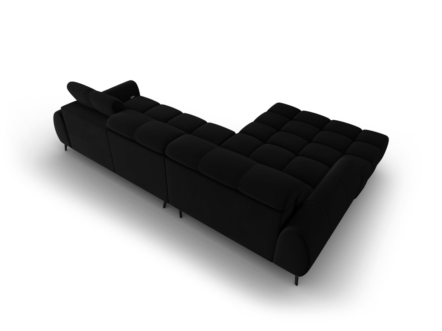 Ecksofa Samt Schwarz Alyse — Ansicht 6