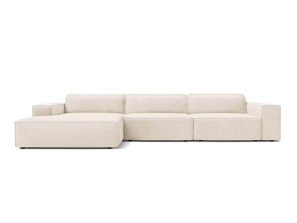 Jodie Corner Sofa, 4 Seats, 284x162 cm — Light Beige / Left