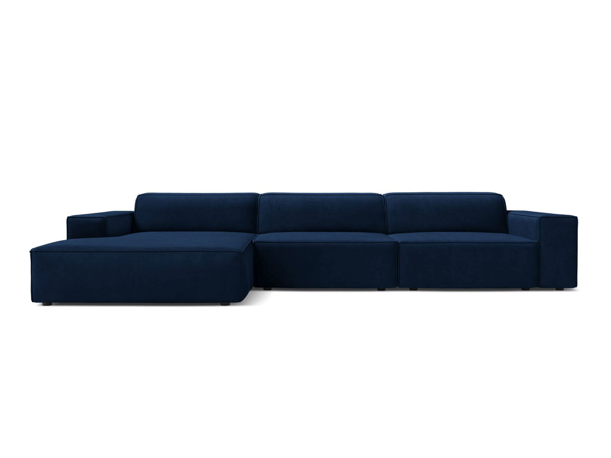 Jodie Corner Sofa, 4 Seats, 284x162 cm — Royal Blue / Left