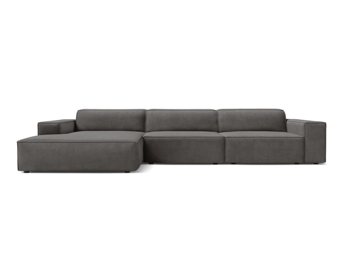 Jodie Corner Sofa, 4 Seats, 284x162 cm — Light Grey / Left