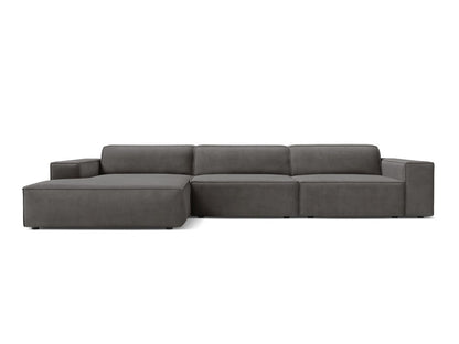 Ecksofa Samt Schwarz Jodie — Light Grey