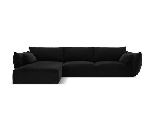 Kaelle Corner Sofa, 4 Seats, 308x171 cm — Black / Left