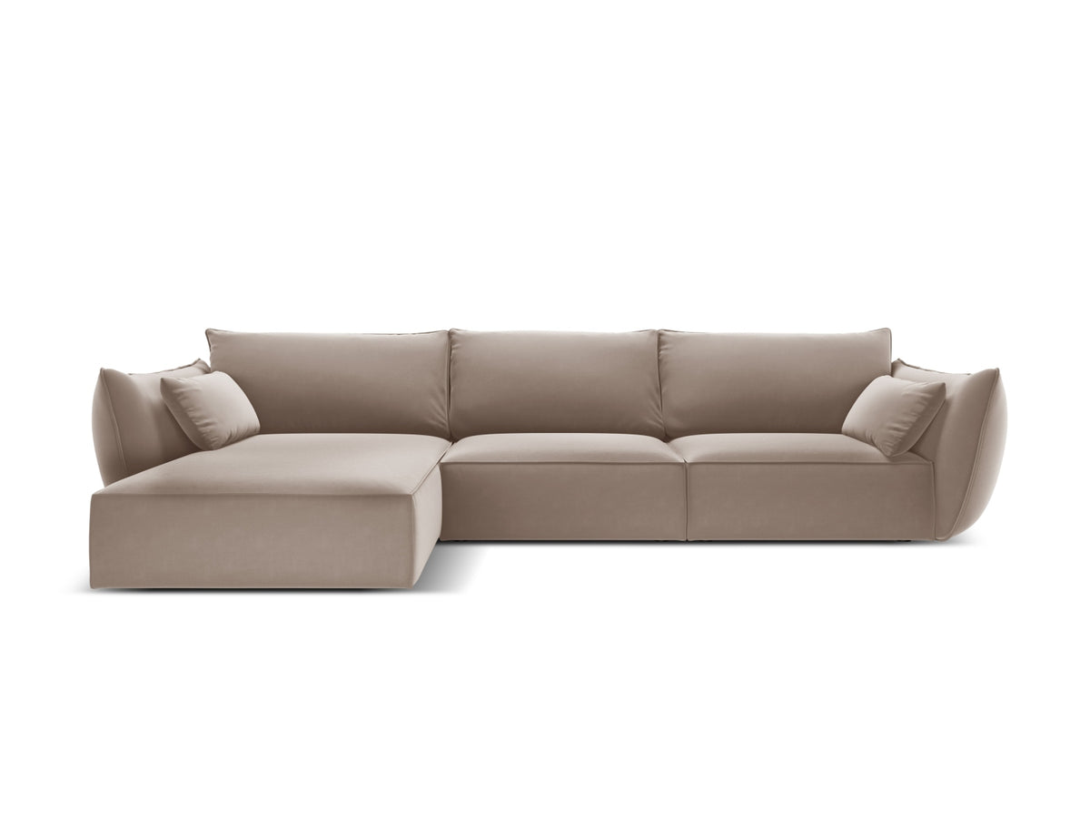 Kaelle Corner Sofa, 4 Seats, 308x171 cm — Cappuccino / Left