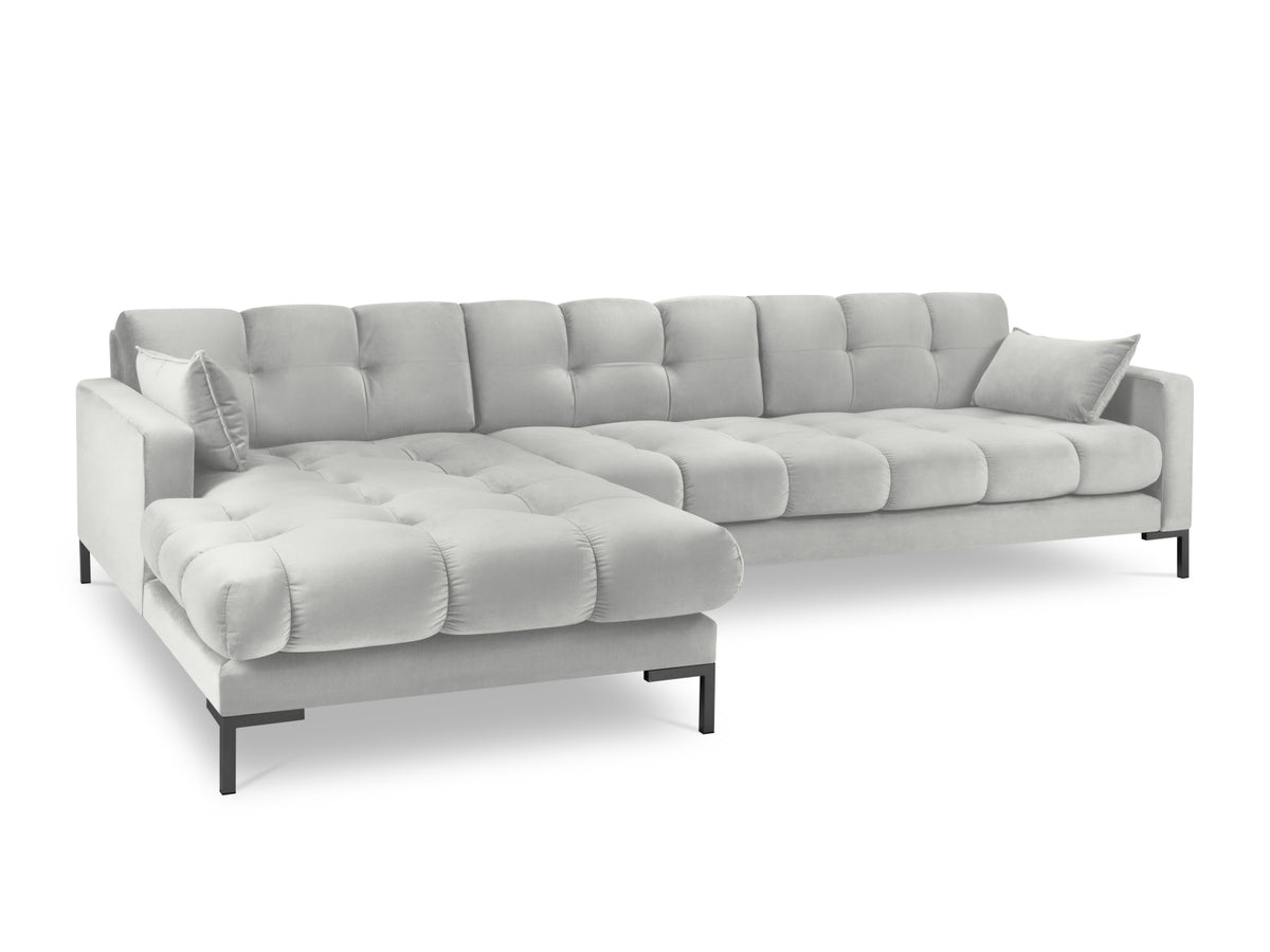 Mamaia Corner Sofa, 5 Seats, 293x185 cm — Silver / Left
