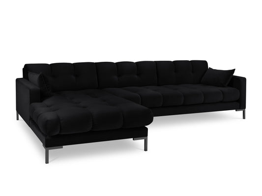 Mamaia Corner Sofa, 5 Seats, 293x185 cm — Black / Left
