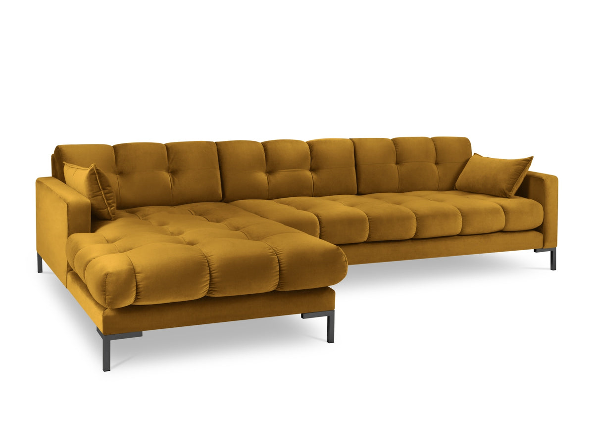 Mamaia Corner Sofa, 5 Seats, 293x185 cm — Yellow / Left
