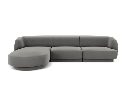 Ecksofa Samt Schwarz Miley — Light Beige