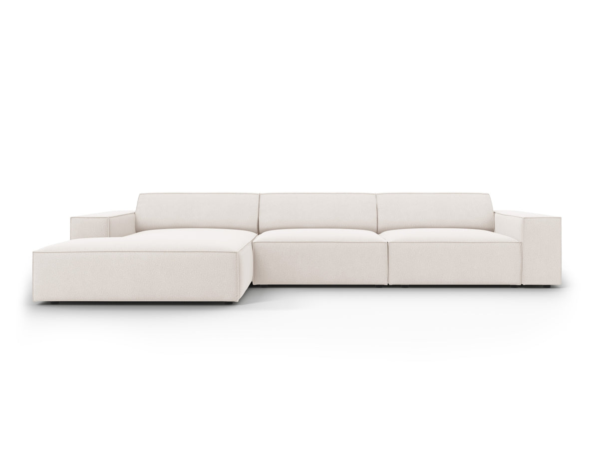 Jodie Corner Sofa, 4 Seats, 284x162 cm — Light Beige / Left