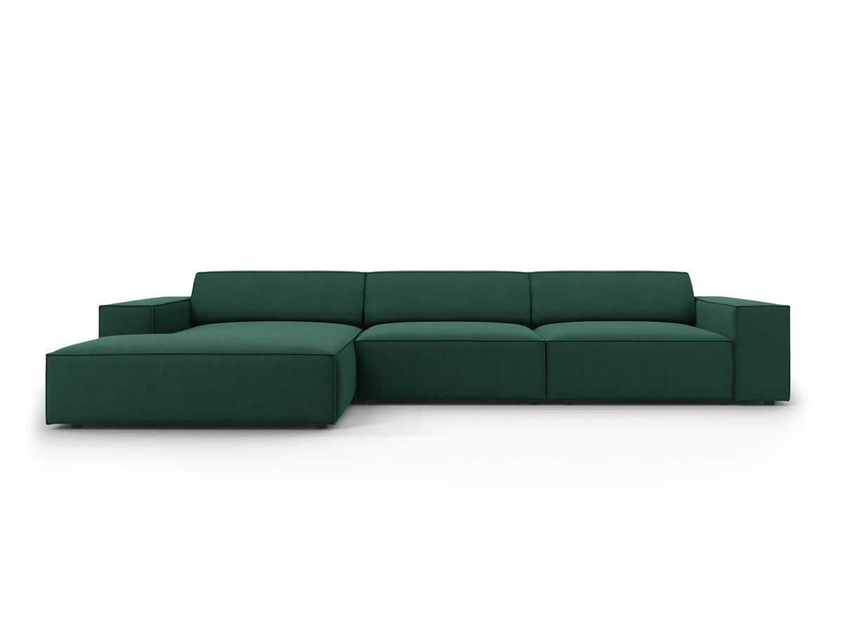 Jodie Corner Sofa, 4 Seats, 284x162 cm — Green / Left