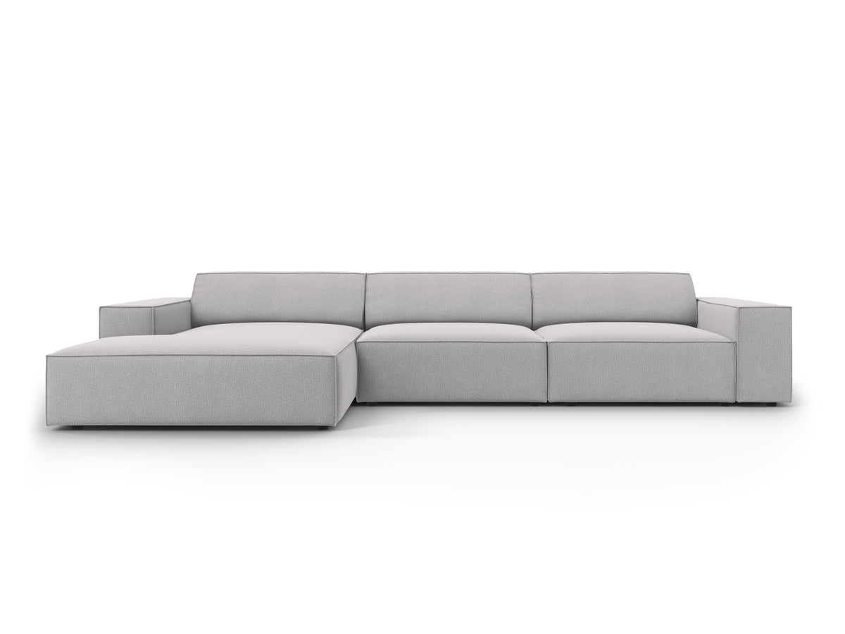 Jodie Corner Sofa, 4 Seats, 284x162 cm — Light Grey / Left