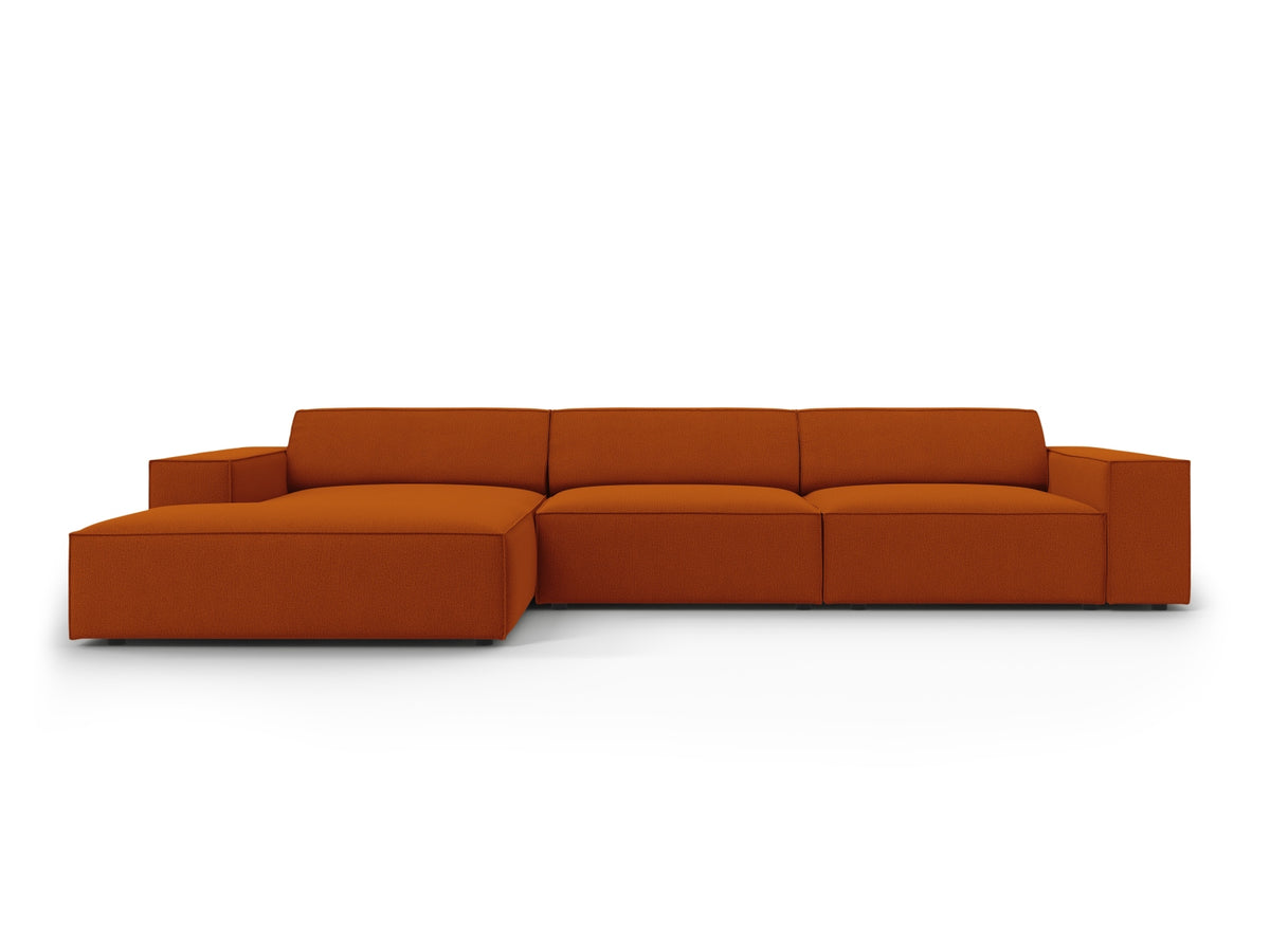 Jodie Corner Sofa, 4 Seats, 284x162 cm — Terracotta / Left