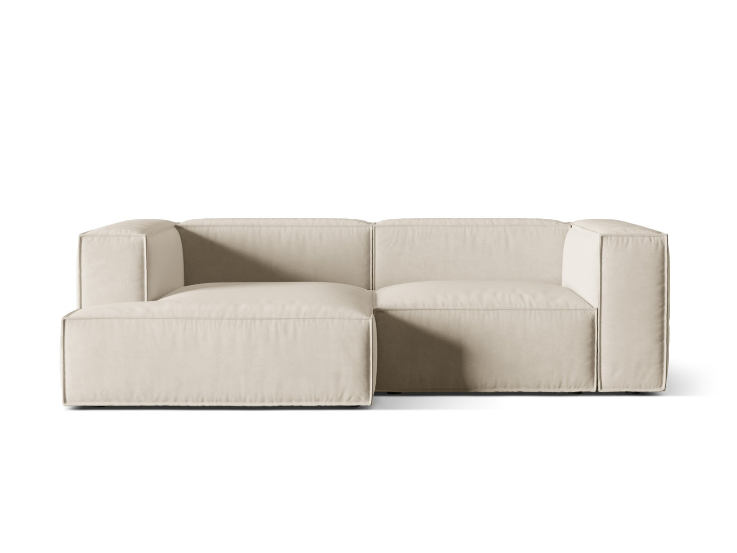 Ecksofa Samt Beige Nuria — Beige